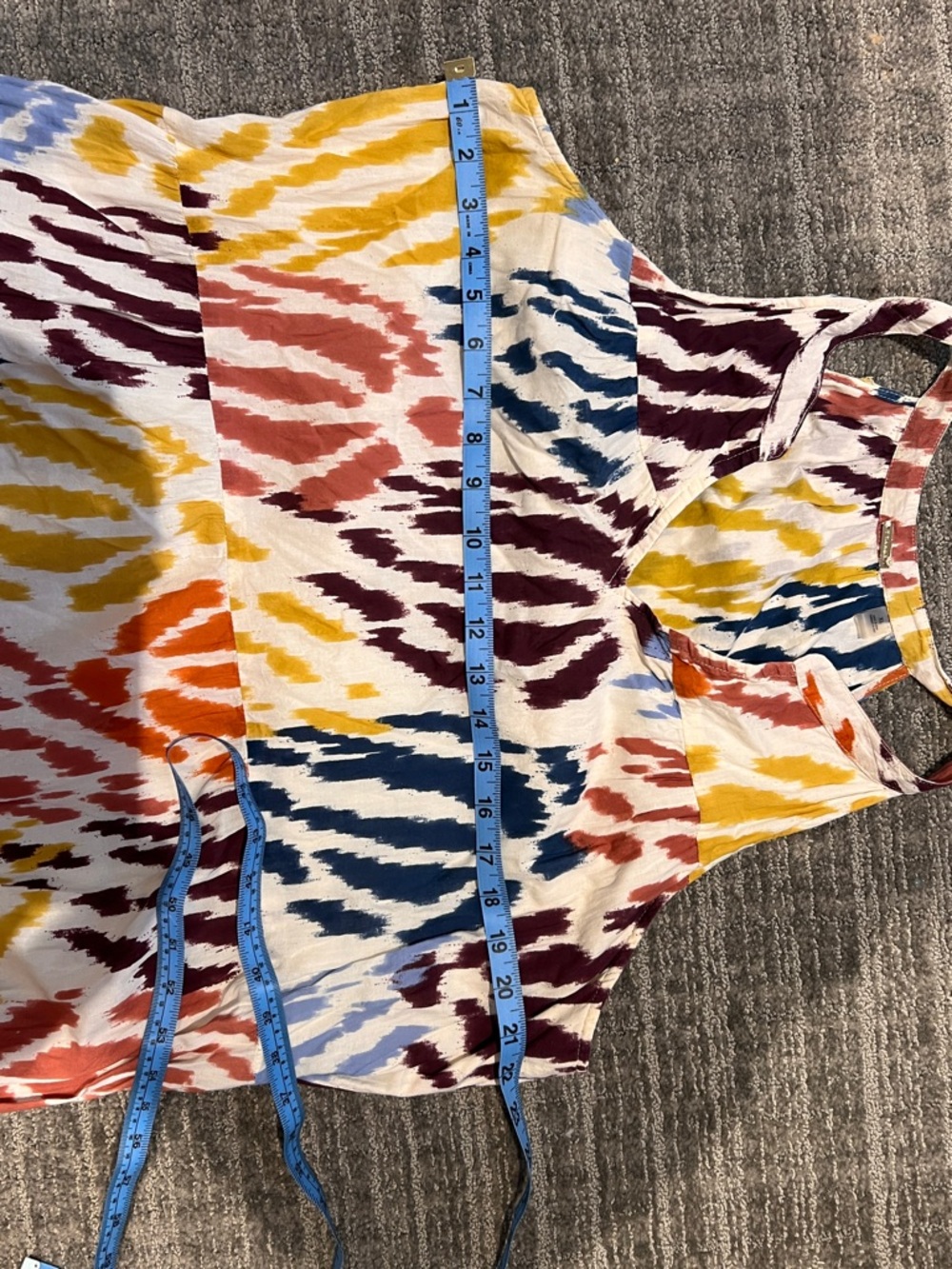 Tahari Multicolor Tiered Maxi Dress with Abstract Print - Picture 6 of 14